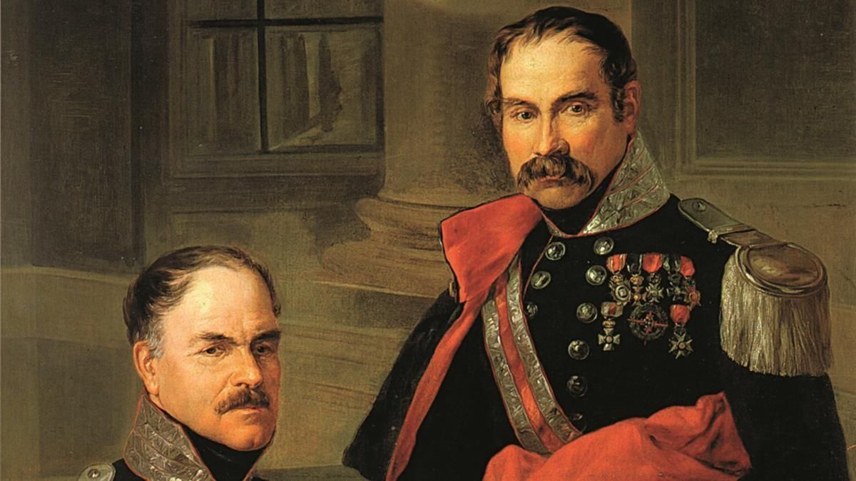 Baldomero Espartero y Rafael Maroto, en una imagen sacada del libro ’A golpe de sable’, de Gabriel Cardona. Baldomero Espartero y Rafael Maroto, en una imagen sacada del libro ’A golpe de sable’, de Gabriel Cardona.