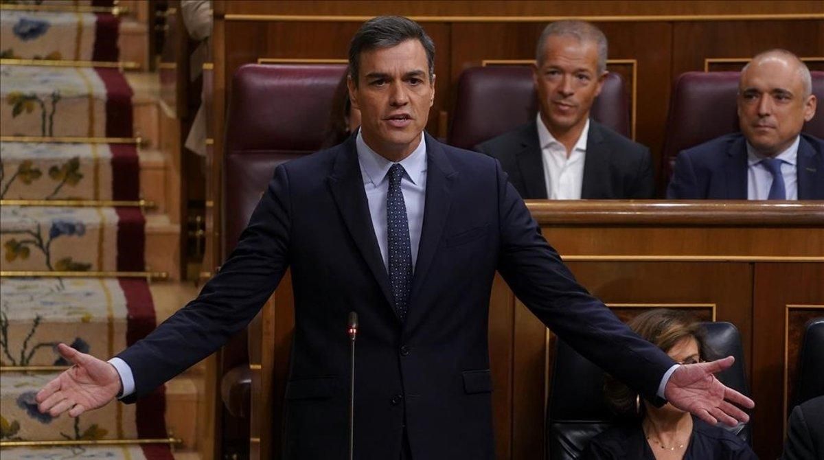 Pedro Sánchez, este miércoles en el Congreso de los Diputados. Pedro Sánchez, este miércoles en el Congreso de los Diputados.