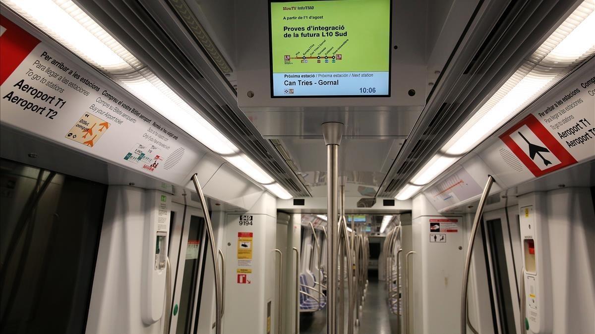 La L-10 del metro de Barcelona tendrá tres nuevas estaciones en servicio en la Zona Franca el día 7