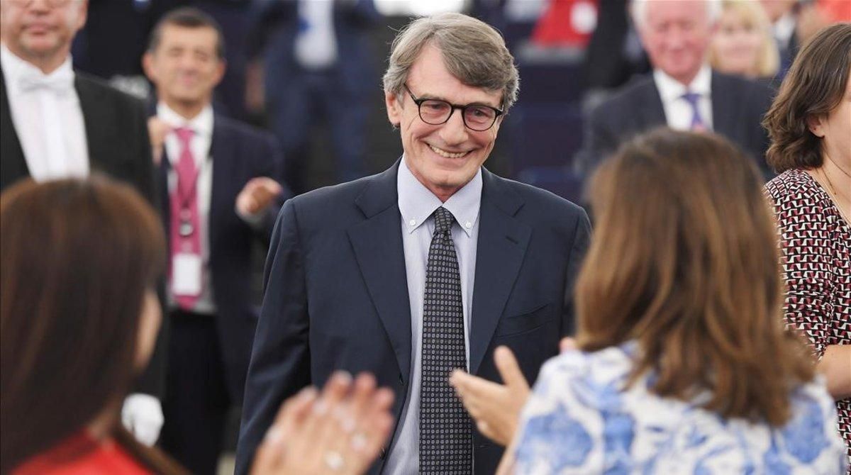 David Maria Sassoli tras ser elegido al frente del Europarlamento. David Maria Sassoli tras ser elegido al frente del Europarlamento.