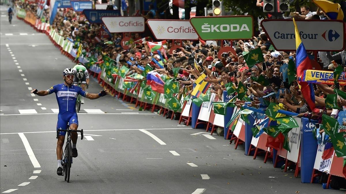 Philippe Gilbert triunfa en la Gran Vía de Bilbao.
