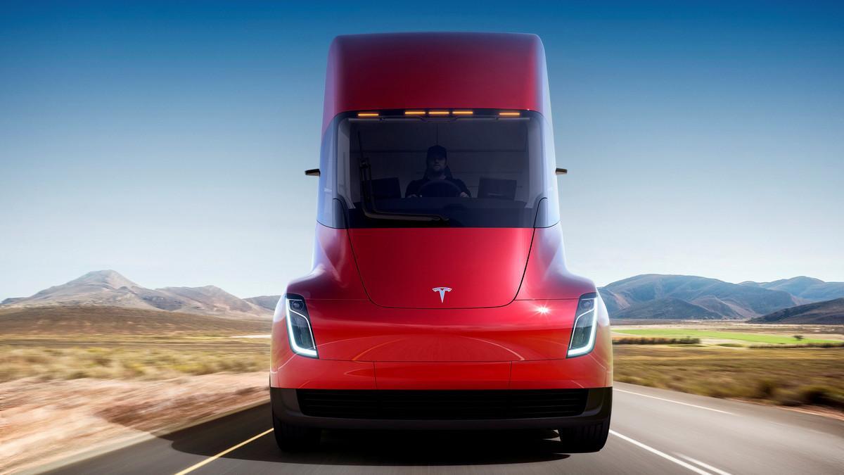 El camión eléctrico de Tesla. 
