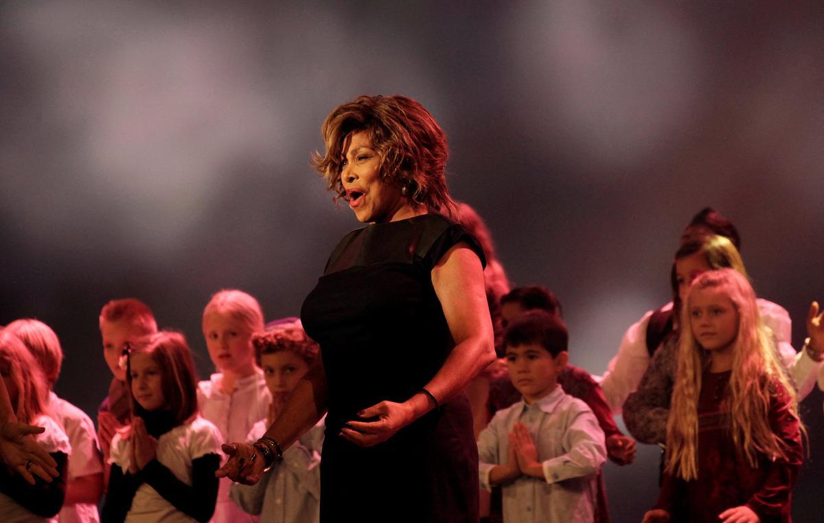 FILE PHOTO: Tina Turner performs during the Swiss Sports Awards gala in Zurich