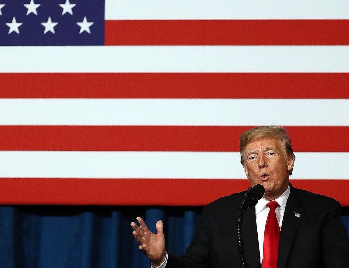 El presidente estadounidense, Donald Trump, en una conferencia en Kansas City El presidente estadounidense, Donald Trump, en una conferencia en Kansas City
