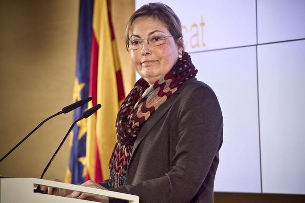 Marta Llorens durante la rueda de prensa en la sede de Unió Marta Llorens durante la rueda de prensa en la sede de Unió
