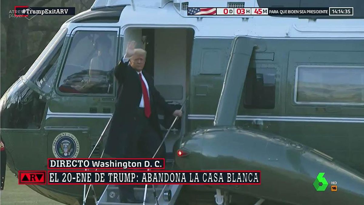 Trump se va como Franco: en helicóptero Trump se va como Franco: en helicóptero