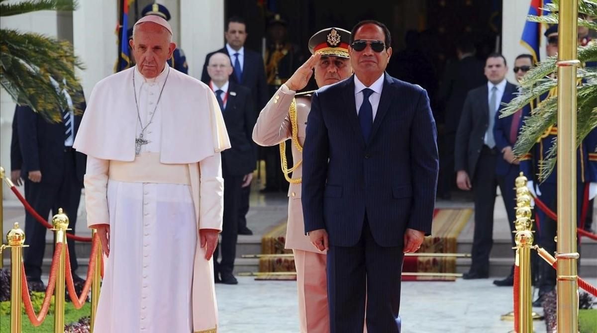 El papa Francisco y el presidente egipcio, Abdelfatá al Sisi. El papa Francisco y el presidente egipcio, Abdelfatá al Sisi.
