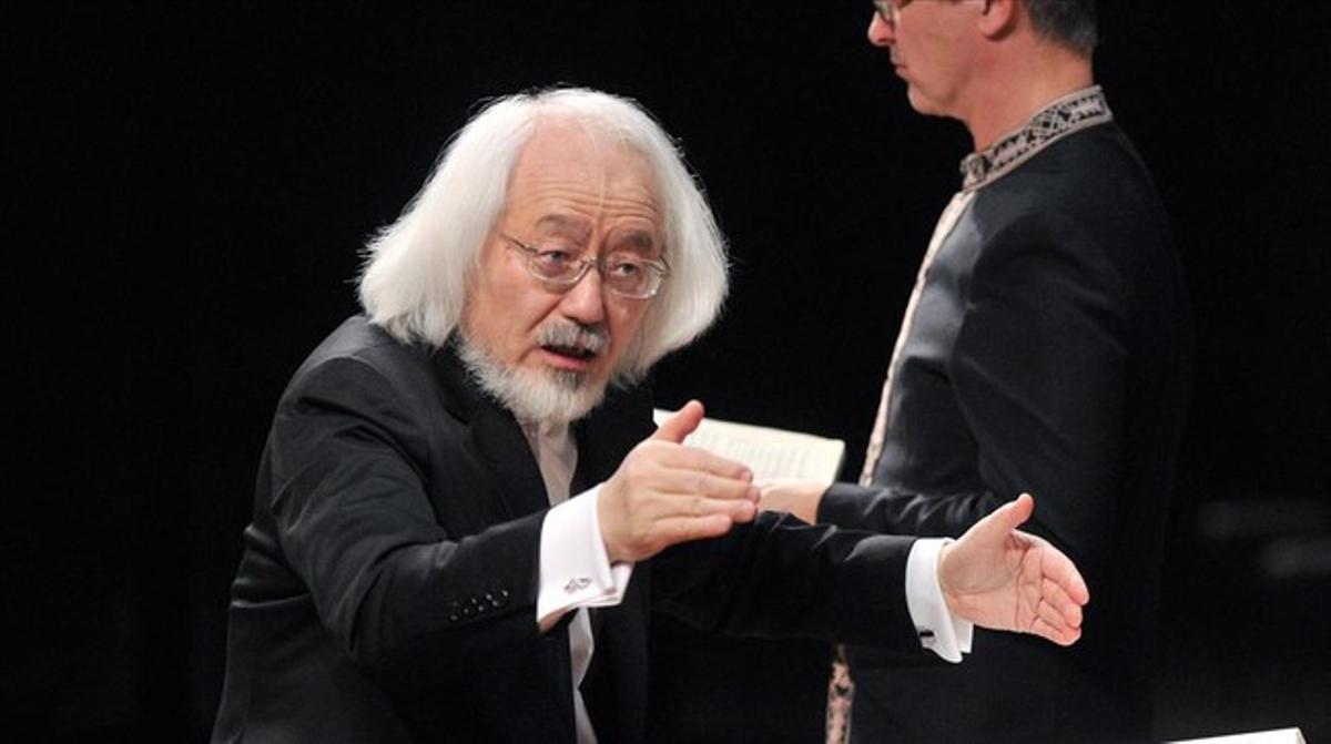 Masaaki Suzuki, durante la interpretación de ’Pasión según san Juan’, de Bach.