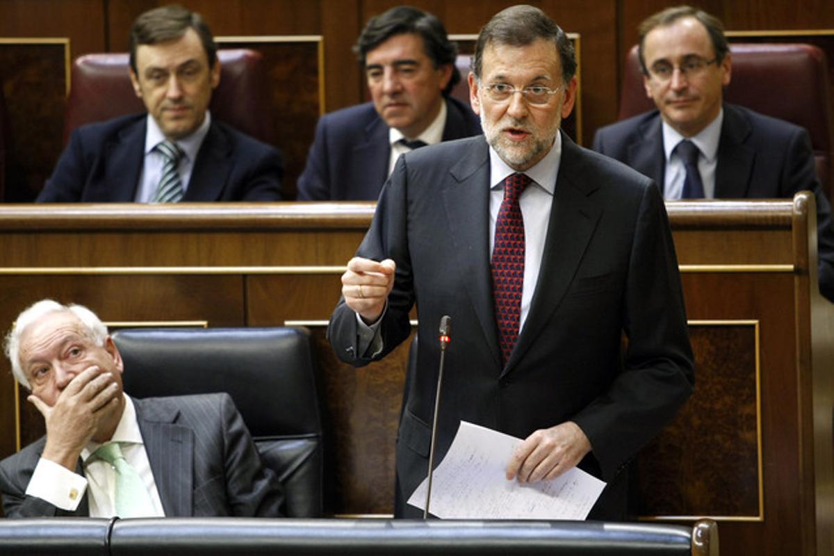 Mariano Rajoy, en el pleno del Congreso del pasado 31 de octubre.