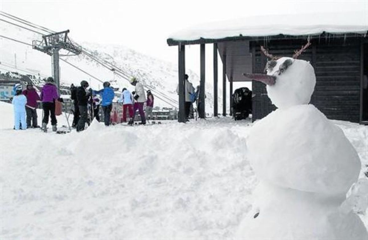 Esquiadores en la estación de Grandvalira. Esquiadores en la estación de Grandvalira.