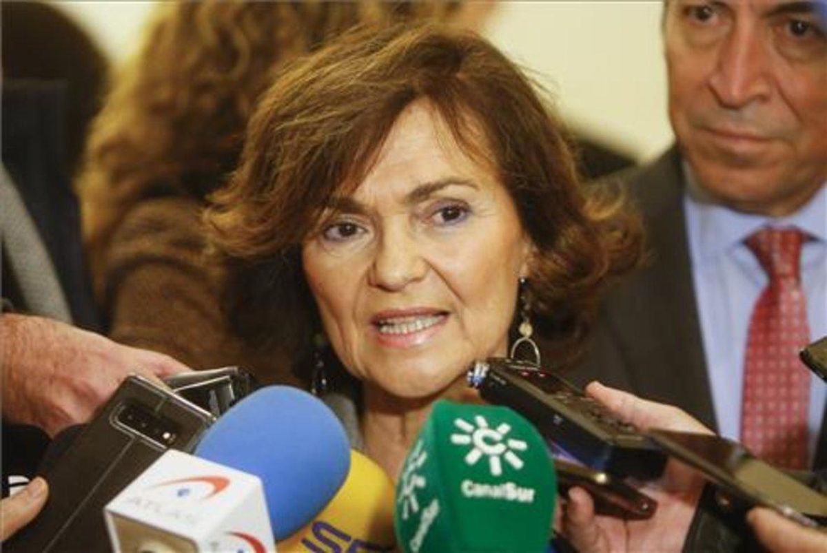Carmen Calvo, en Córdoba, este miércoles. Carmen Calvo, en Córdoba, este miércoles.