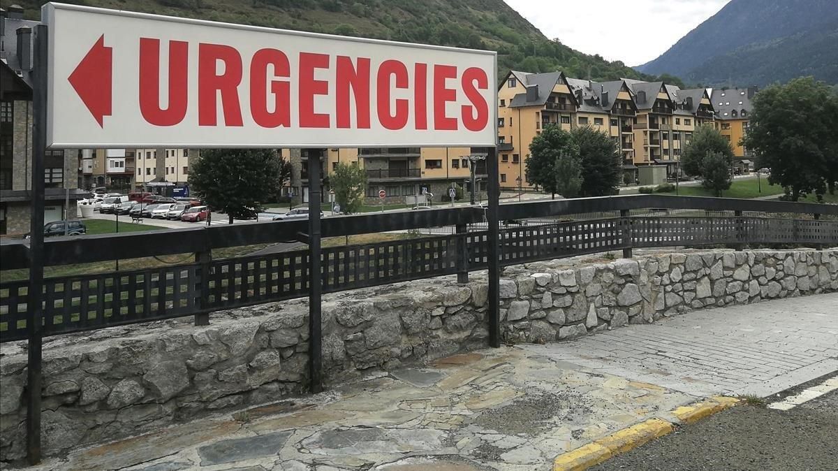 Zona de acceso a Urgencias del Hospital de la Val d’Aran de Vielha. Zona de acceso a Urgencias del Hospital de la Val d’Aran de Vielha.
