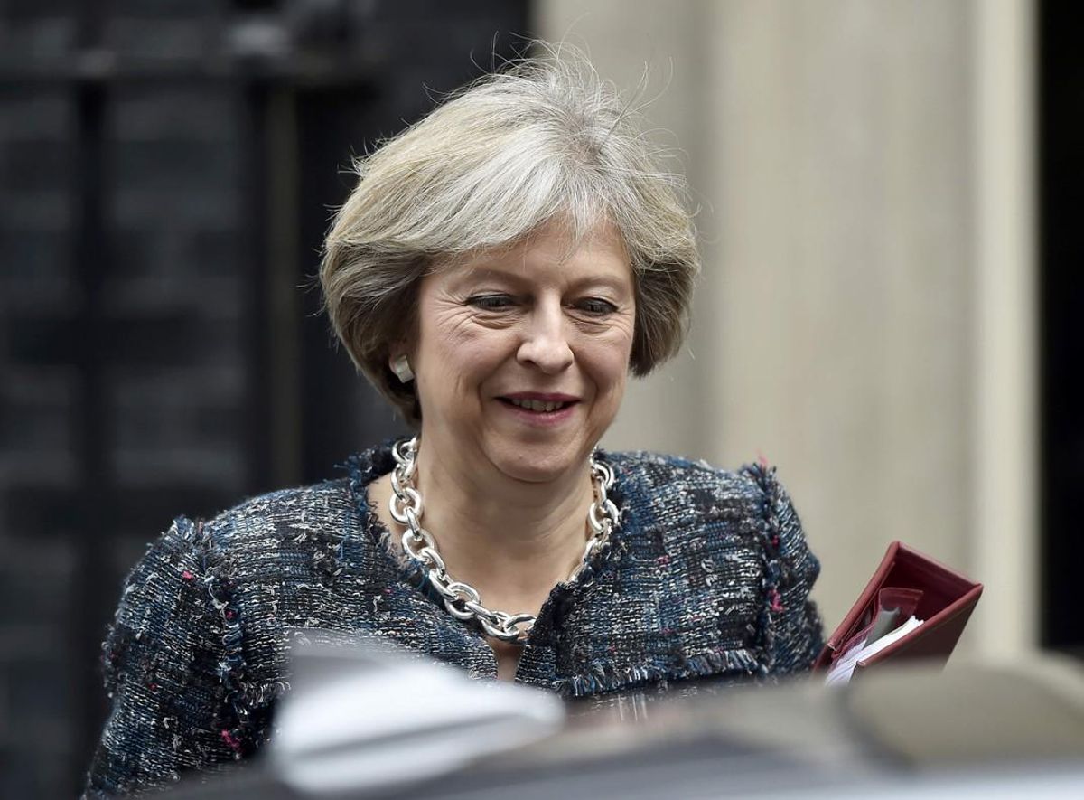 La primera ministra británica, Theresa May, a la salida de Downing Street. La primera ministra británica, Theresa May, a la salida de Downing Street.