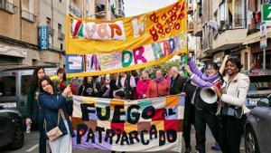 Manifestación del 8-M 2023 en L’Hospitalet de Llobregat bajo el lema Vivas y empadronadas.