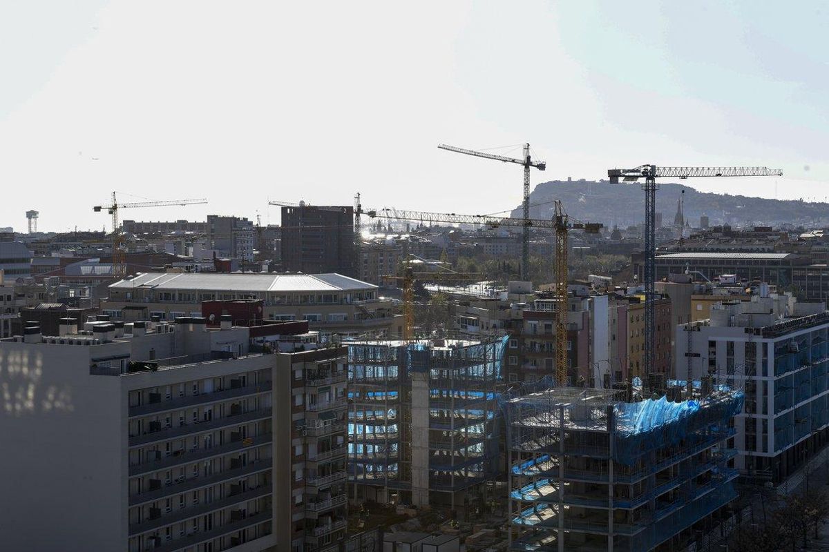 Imagen de archivo de unas obras en Barcelona Imagen de archivo de unas obras en Barcelona