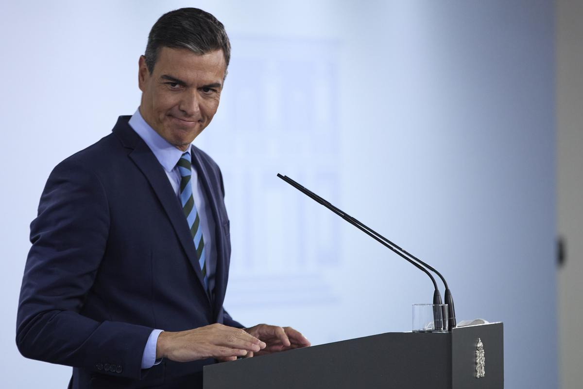 Pedro Sánchez, en una rueda de prensa reciente