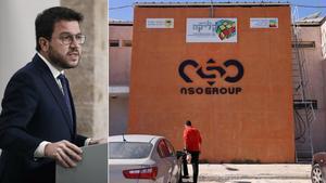 Pere Aragonès y las oficinas del grupo NSO, compañía creadora del ’software’ de espionaje Pegasus, en el valle de Aravá, en el sur de Israel.