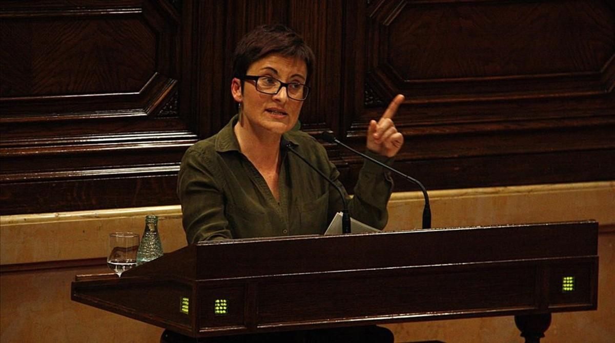 La diputada de Catalunya en Comú Podem, Marta Ribas, en el Parlament. La diputada de Catalunya en Comú Podem, Marta Ribas, en el Parlament.