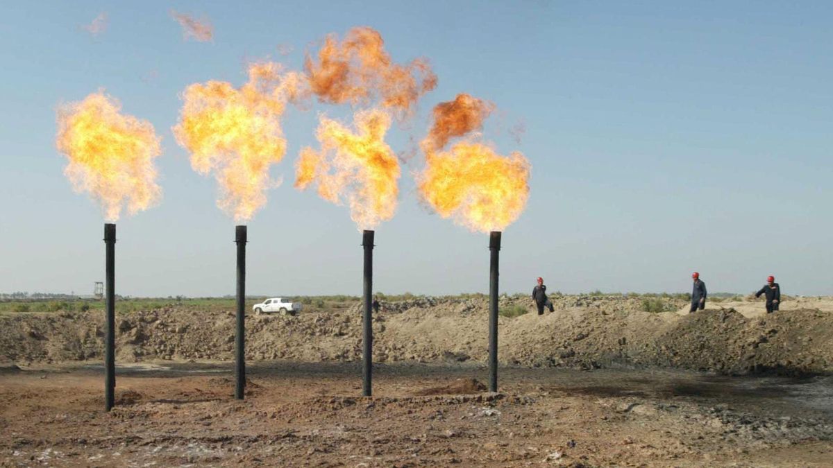 Refinería en Amara, a unos 450 km de Bagdad Refinería en Amara, a unos 450 km de Bagdad