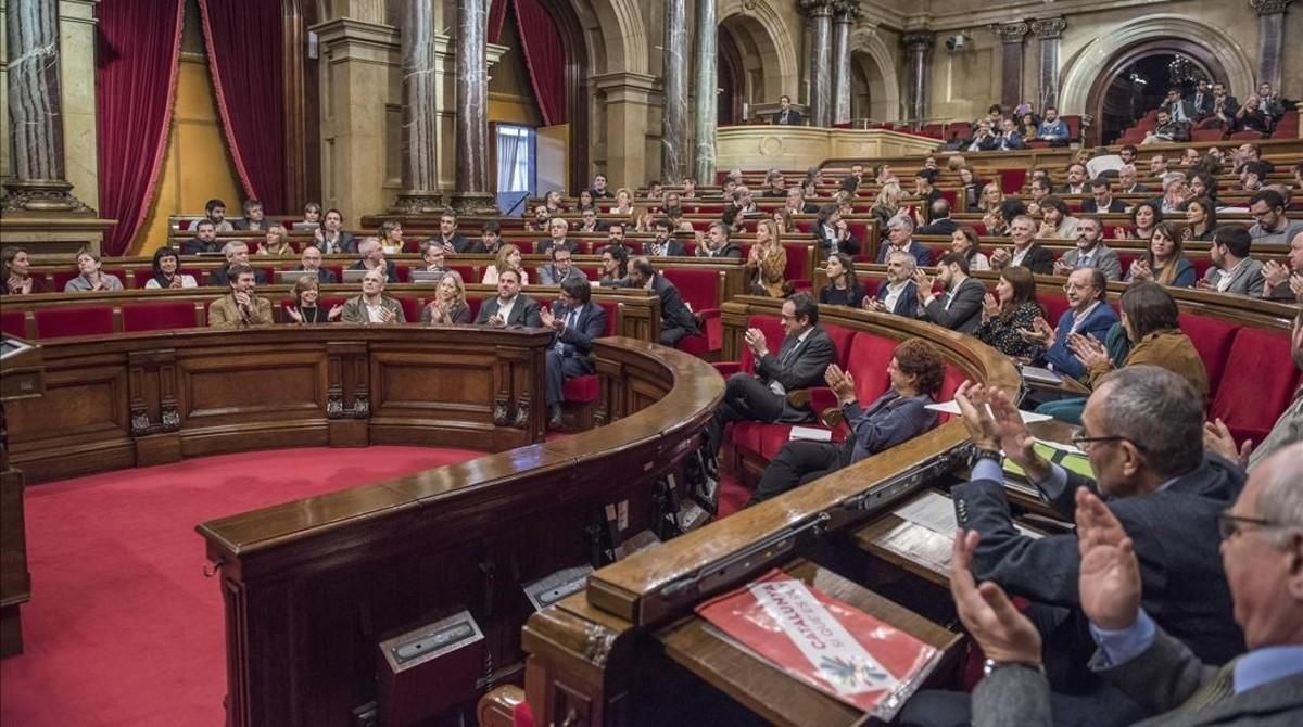 Votación en el Parlament sobre el proyecto de ley de vivienda. Votación en el Parlament sobre el proyecto de ley de vivienda.