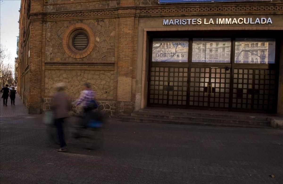 El colegio de los Maristas de La Immaculada, en el Eixample de Barcelona. El colegio de los Maristas de La Immaculada, en el Eixample de Barcelona.