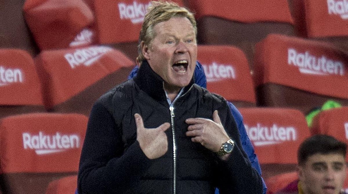 Ronald Koeman, en el partido ante el Eibar. Ronald Koeman, en el partido ante el Eibar.