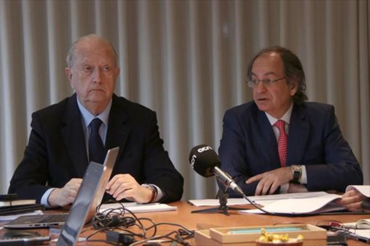 Joan Josep Brugera (izquierda), presidente, y Pere Viñolas, consejero delegado de Colonial. Joan Josep Brugera (izquierda), presidente, y Pere Viñolas, consejero delegado de Colonial.