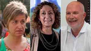 Anna Simó, Ester Capella y David Mascort. En vídeo, Aragonès anuncia los cambios en el Govern.