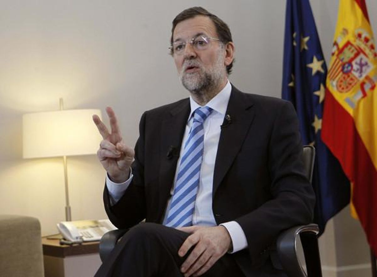 Mariano Rajoy durante la entrevista con EFE. Mariano Rajoy durante la entrevista con EFE.