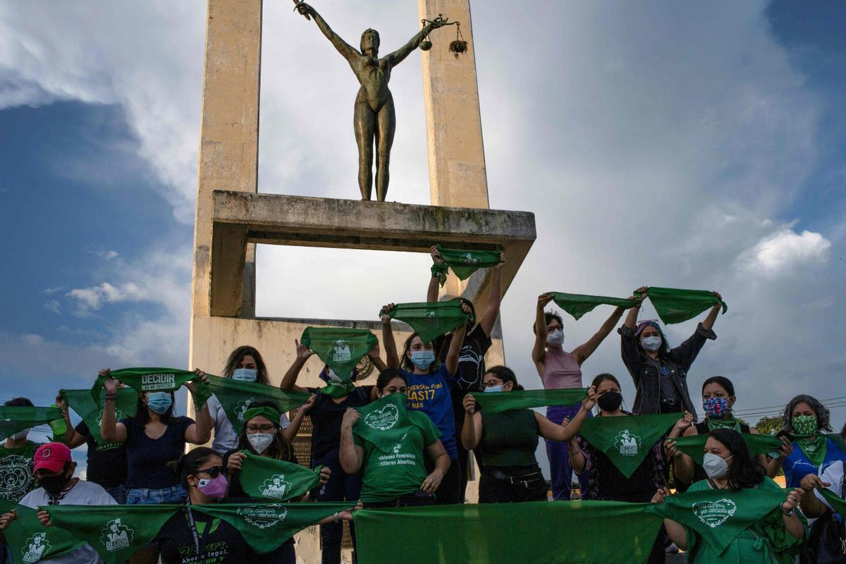 Manifestación a favor de la legalización del aborto en San Salvador, el 28 de septiembre de 2020.