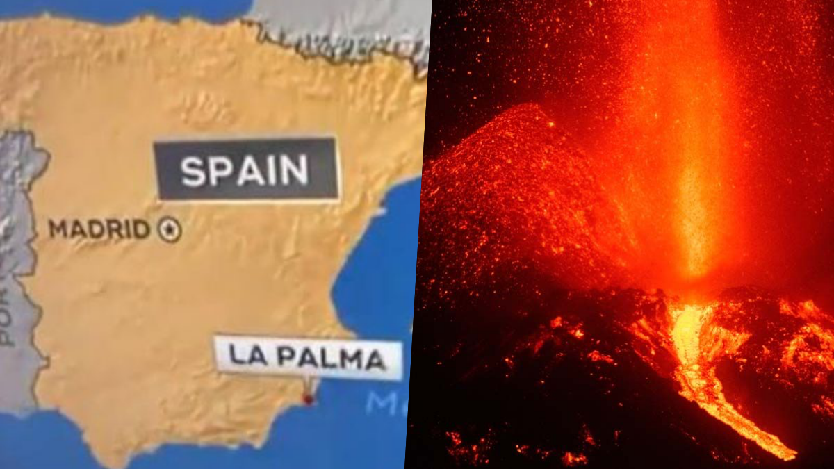 L’error viral de la CBS americana: situa el volcà de La Palma a la Regió de Múrcia