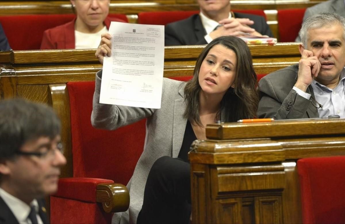 Inés Arrimadas, líder de Ciutadans en el Parlament. Inés Arrimadas, líder de Ciutadans en el Parlament.