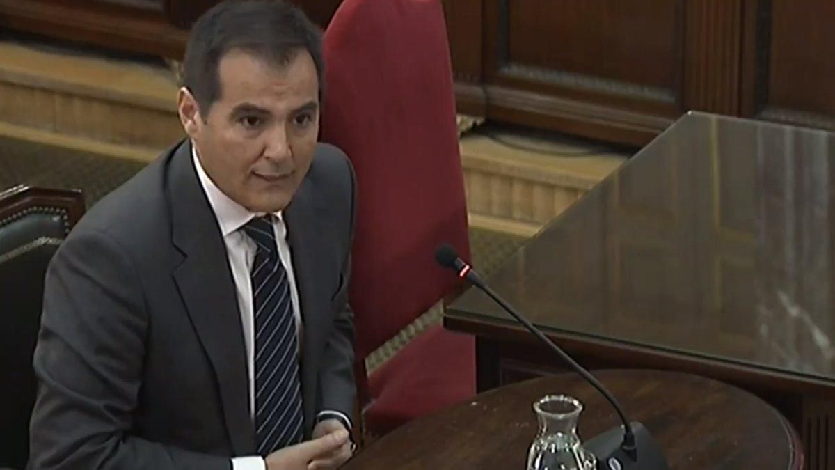 José Antonio Nieto, en su declaración en el Supremo. José Antonio Nieto, en su declaración en el Supremo.