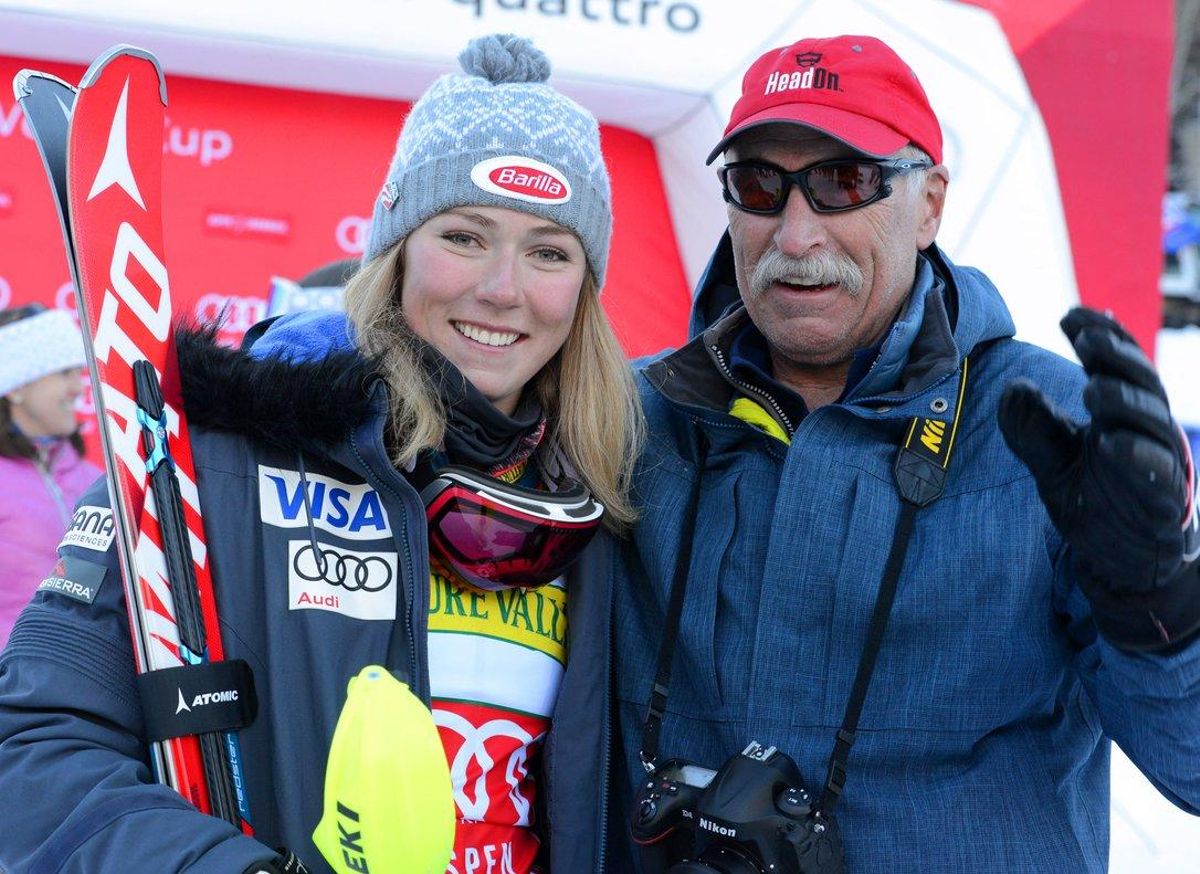 Shiffrin, con su padre, recientemente fallecido, en el 2015. Shiffrin, con su padre, recientemente fallecido, en el 2015.