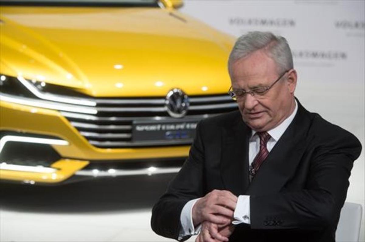 Winterkorn, en la rueda de prensa anual de VW en Berlín, en el 2015.