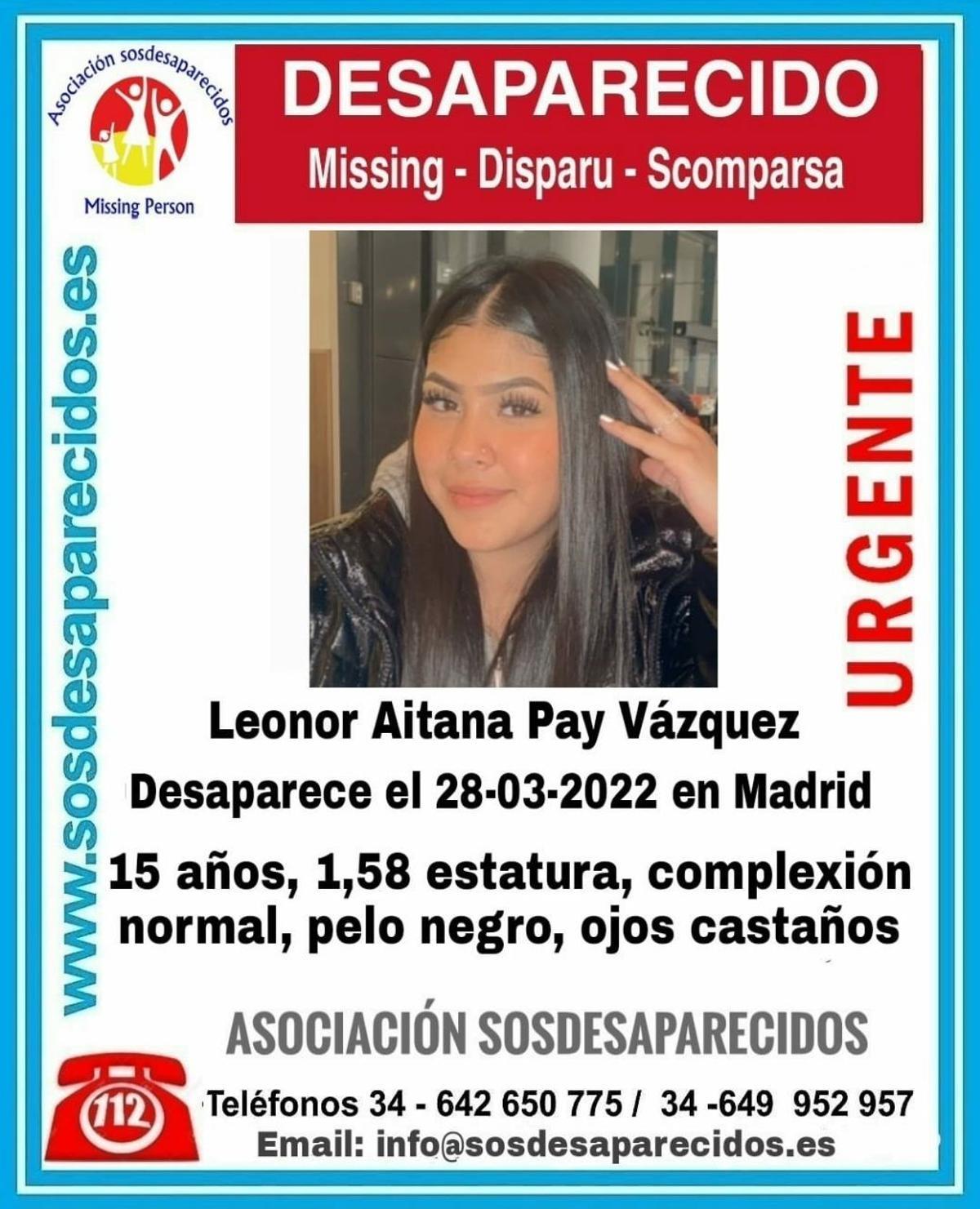 Buscan A Una Menor De 15 Años Desaparecida Hace Ocho Días En Madrid 7455