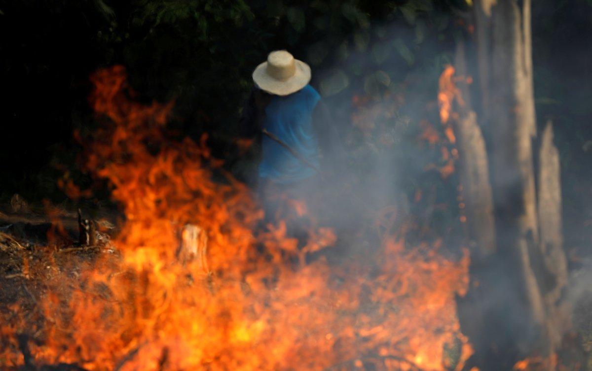 Imagen de un incendio en el Amazonas.