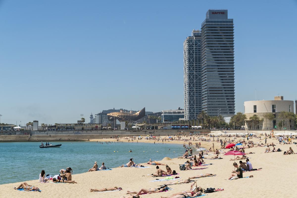 Les platges de Barcelona, en temporada alta de bany