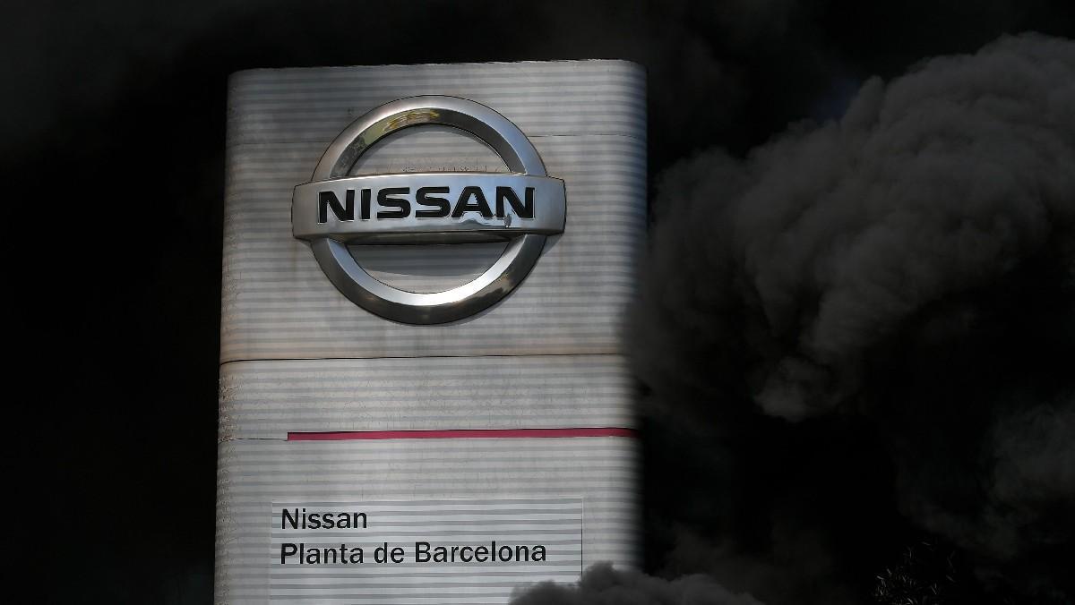 Protesta en la planta de Nissan.
