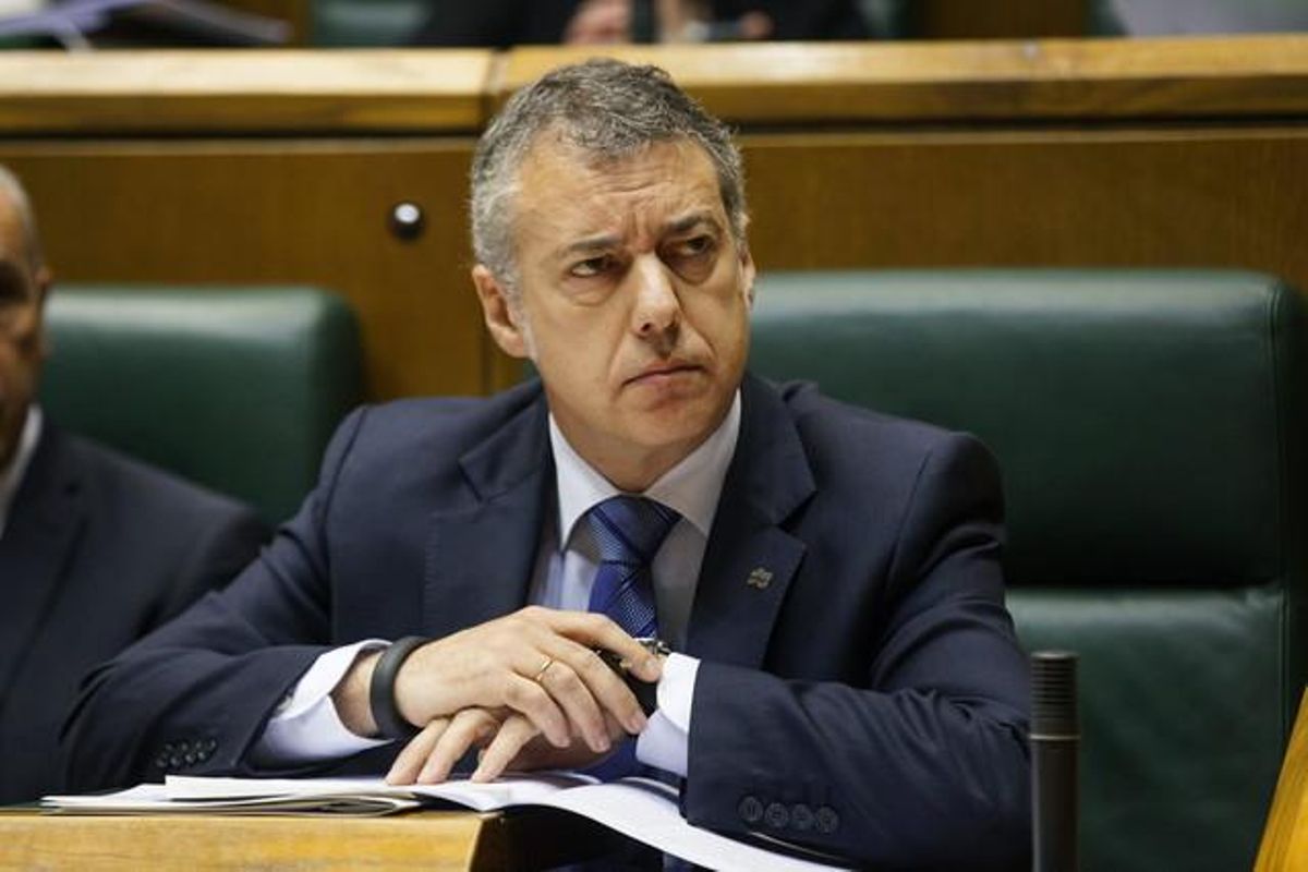 El lendakari Iñigo Urkullu, en el Parlamento vasco. El lendakari Iñigo Urkullu, en el Parlamento vasco.