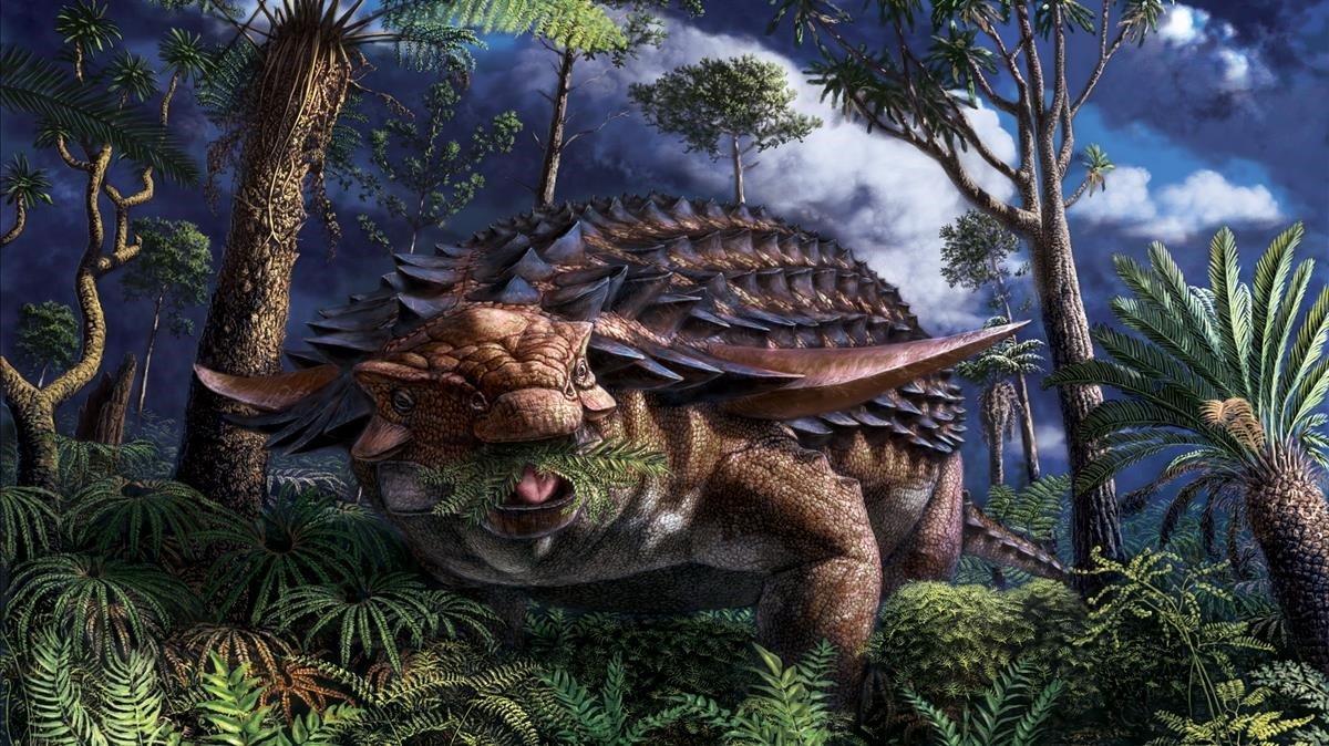La última cena de un dinosaurio que murió hace 110 millones de años