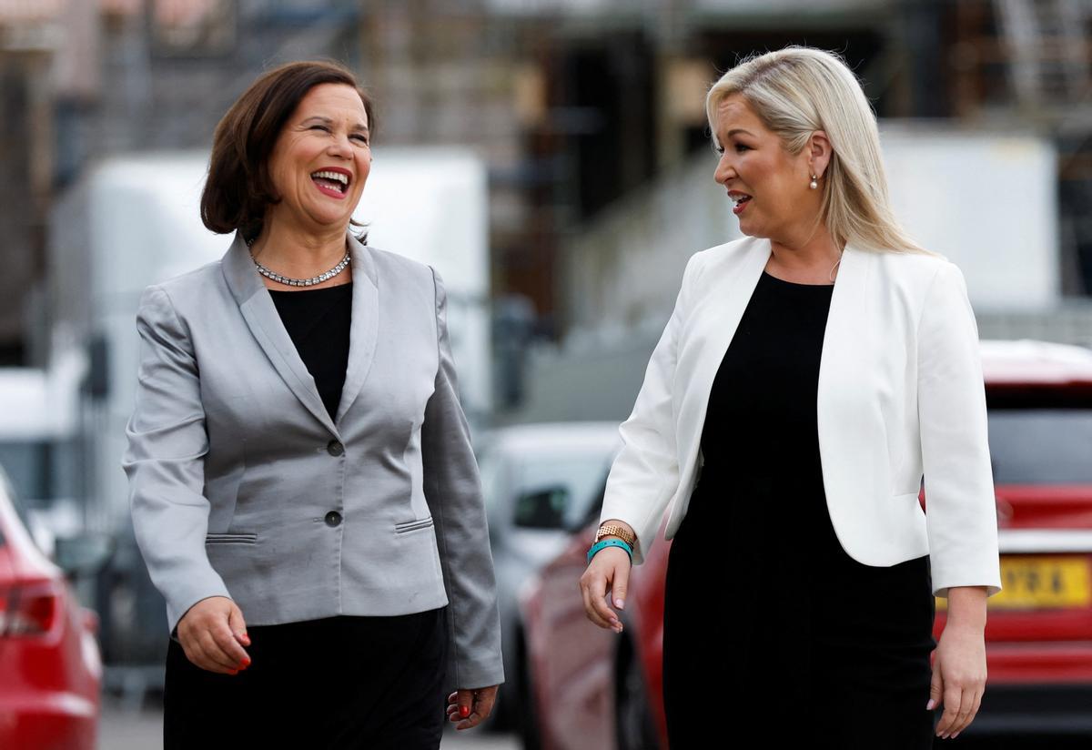 Mary Louise McDonald y Michelle O’Neill, las dos líderes de Sinn Féin.