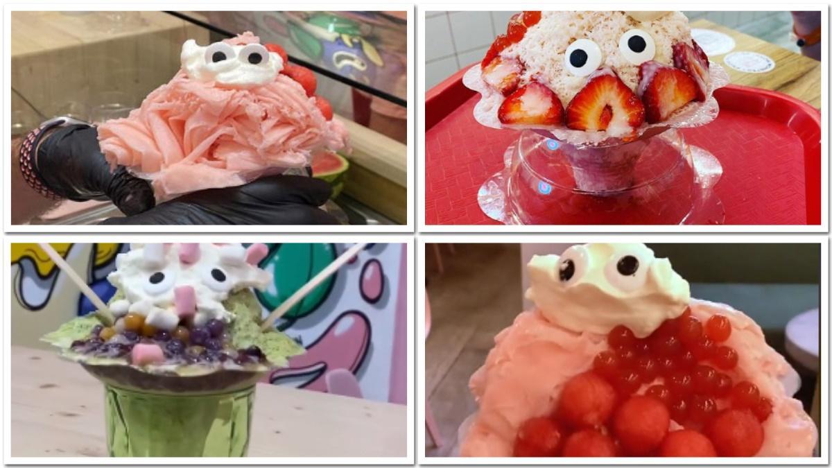 Cuatro monstruos helados de Snow Monster. Cuatro monstruos helados de Snow Monster.