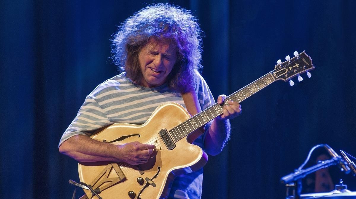 Pat Metheny en su último concierto en la Barts, en mayo del 2017. Pat Metheny en su último concierto en la Barts, en mayo del 2017.