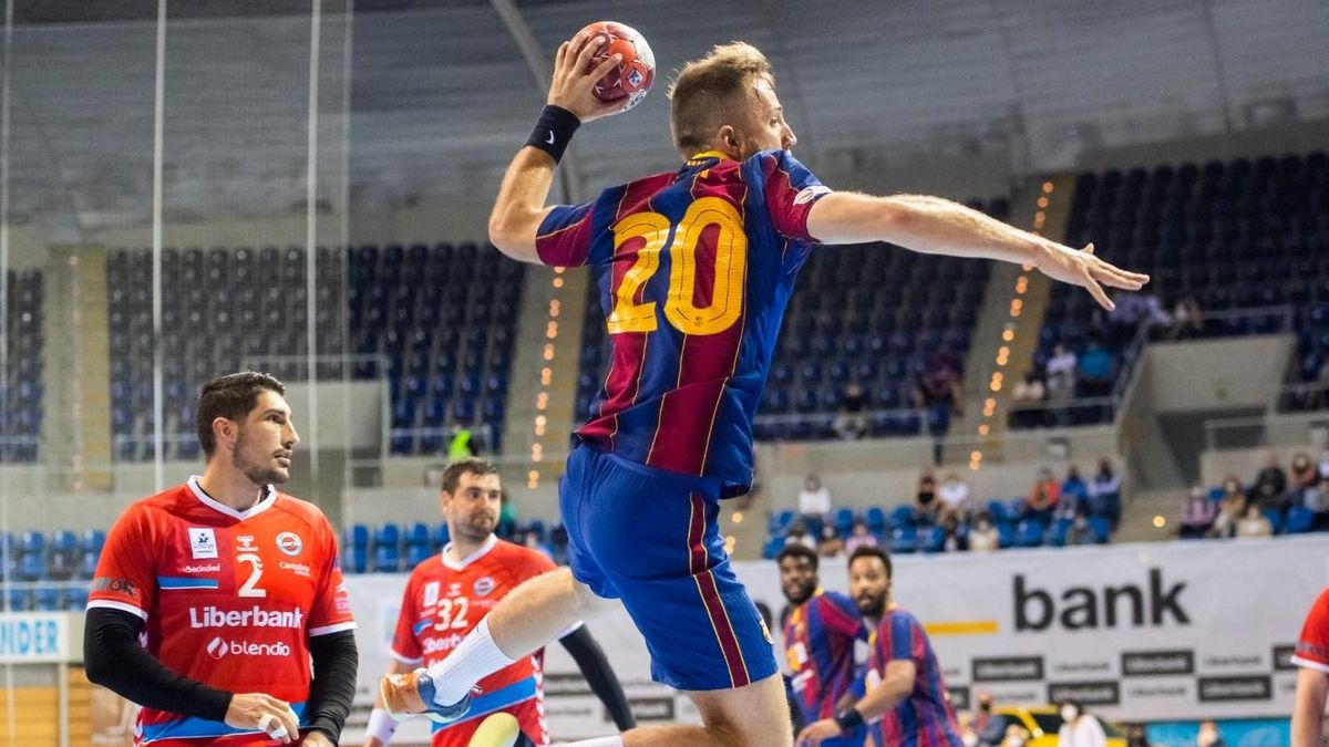 Aleix acaba un ataque azulgrana en la final. Aleix acaba un ataque azulgrana en la final.