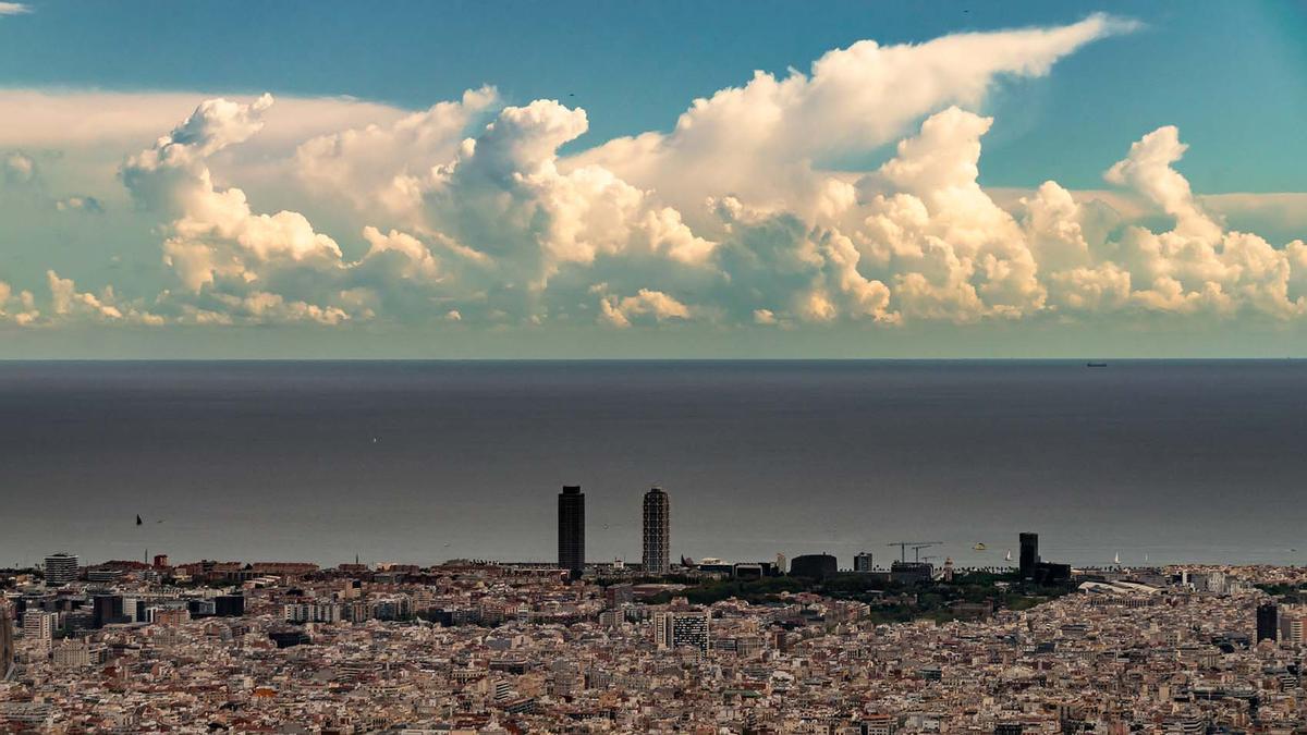 Nubes convectivas en Barcelona