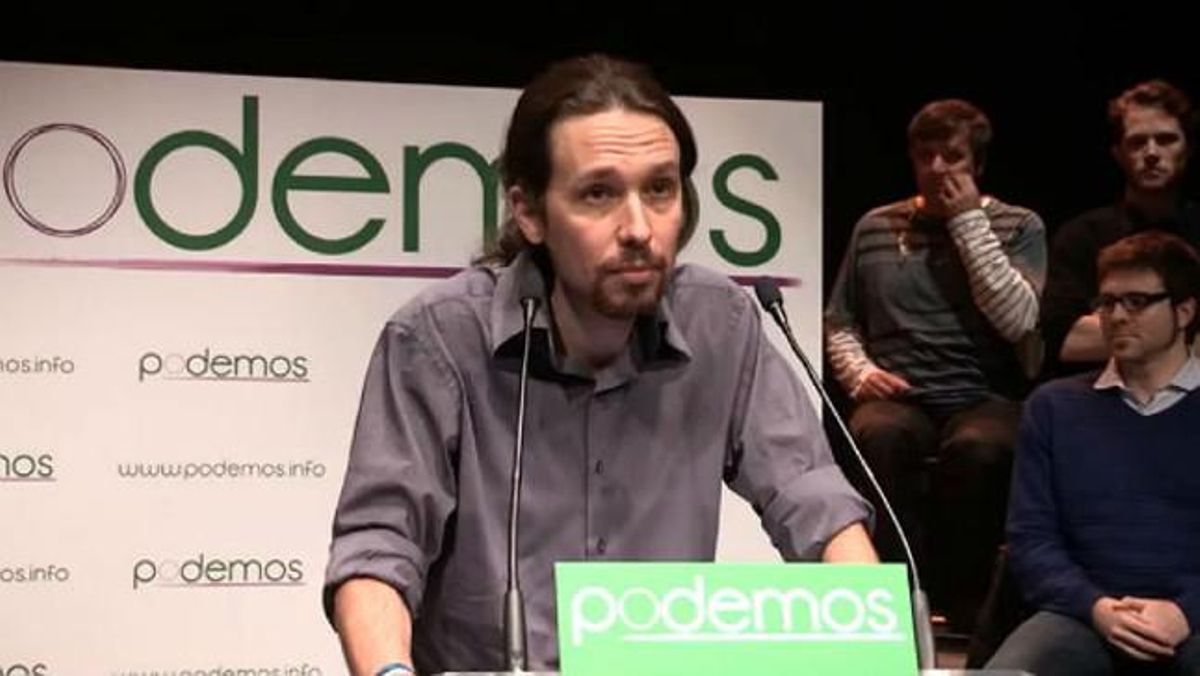 El politólogo durante la presentación de la plataforma Podemos en el Teatro del Barrio de Lavapiés, en Madrid. El politólogo durante la presentación de la plataforma Podemos en el Teatro del Barrio de Lavapiés, en Madrid.