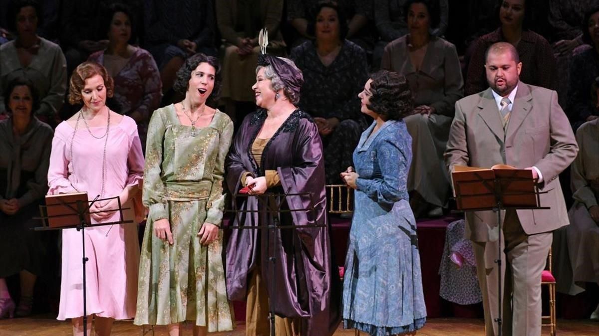 Un momento de ’Doña Francisquita’, en el Liceu. Un momento de ’Doña Francisquita’, en el Liceu.