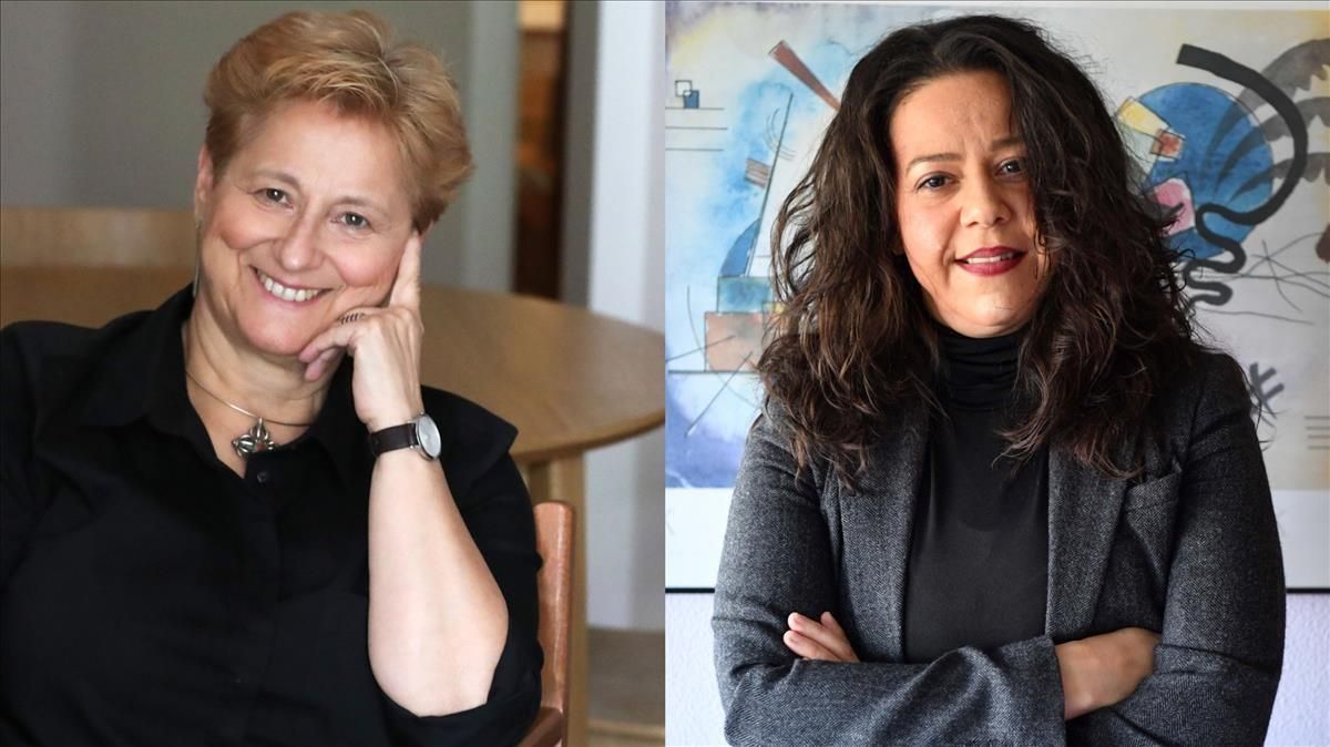 Rosa Cobo (a la izquierda), profesora de Sociología del Género, y la activista Kenia García (derecha). Rosa Cobo (a la izquierda), profesora de Sociología del Género, y la activista Kenia García (derecha).