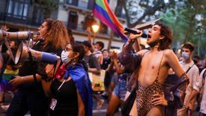 Miles de personas piden justicia para Samuel en varias ciudades de España. En la foto, la manifestación de Barcelona.